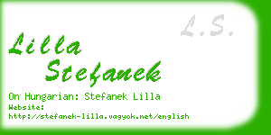 lilla stefanek business card